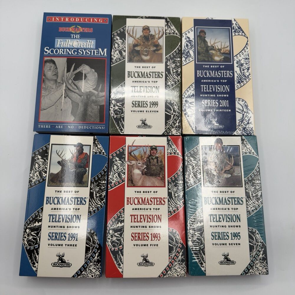 Buckmasters VHS Tapes Lot Of 6 Vintage Y2K & 90’s Hunting / Scoring New & Used